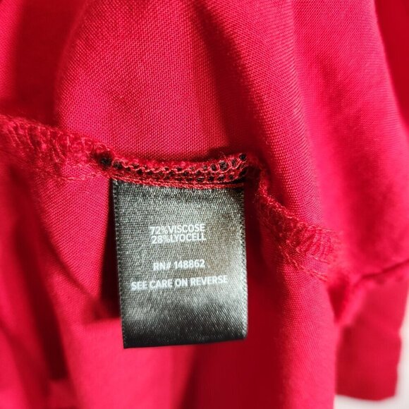 Torrid Red Emma Babydoll Tunic Blouse Long Sleeve Size 2 - Picture 6 of 10